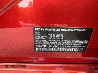 2022 BMW 3 Series 330i with VIN 3MW5R1J04N8C24737, listed as a Copart auction lot 60651665 with 59,638 mi miles and Clean title. Bid and sale history available at DreamBid. Image 10.