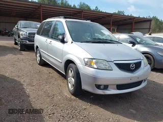 2002 Mazda MPV LX with VIN JM3LW28J520319070, listed as a IAAI auction lot 41671586 with 272,831 mi miles. Bid and sale history available at carsss.com. Image 1.