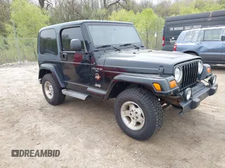 2001 Jeep Wrangler Sahara with VIN 1J4FA59S81P321733, listed as a IAAI auction lot 42164863 with 174,509 mi miles. Bid and sale history available at carsss.com. Image 1.