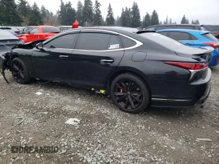 2018 Lexus LS with VIN JTHC51FF3J5001811, listed as a Copart auction lot 89018805 with 34,304 mi miles and Salvage Title. Bid and sale history available at carsss.com. Image 2.