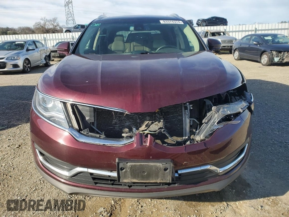 2017 Lincoln MKX Select with VIN 2LMPJ8KPXHBL16665, listed as a Copart auction lot 83374374 with 103,006 mi miles and Salvage Title. Bid and sale history available at carsss.com. Image 5.
