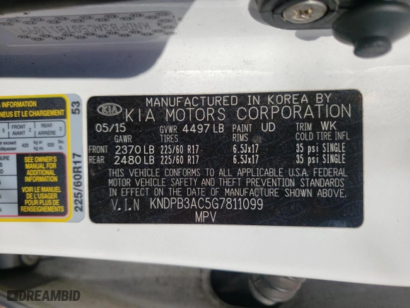2016 Kia Sportage LX with VIN KNDPB3AC5G7811099, listed as a Copart auction lot 46634855 with 118,181 mi miles and Salvage Title. Bid and sale history available at carsss.com. Image 13.
