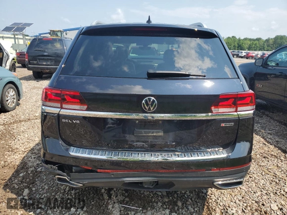 2022 Volkswagen Atlas SEL with VIN 1V2BR2CA1NC560810, listed as a Copart auction lot 63440665 with 54,121 mi miles and Salvage title. Bid and sale history available at DreamBid. Image 6.