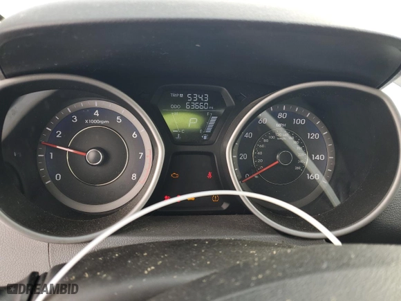2013 Hyundai Elantra Coupe GS PZEV with VIN KMHDH6AE3DU008935, listed as a Copart auction lot 88859555 with 63,660 mi miles and Salvage Title. Bid and sale history available at carsss.com. Image 9.