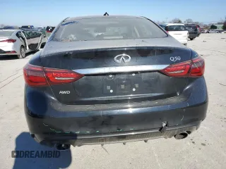 2018 Infiniti Q50 3.0t SPORT with VIN JN1EV7AR2JM435600, listed as a Copart auction lot 87513085 with 77,304 mi miles and Salvage Title. Bid and sale history available at carsss.com. Image 6.