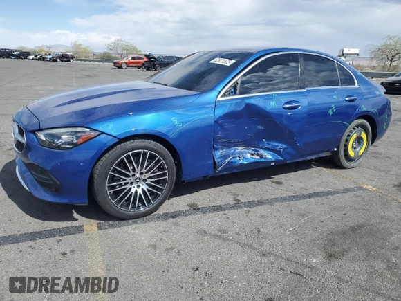 2023 Mercedes-Benz C 300 with VIN W1KAF4GB1PR128468, listed as a Copart auction lot 52821865 with 20,623 mi miles and Salvage title. Bid and sale history available at DreamBid. Image 1.