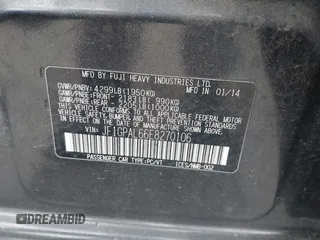 2014 Subaru Impreza Wagon 2.0i Sport Premium with VIN JF1GPAL66E8270106, listed as a IAAI auction lot 41915375 with 72,259 mi miles. Bid and sale history available at carsss.com. Image 9.