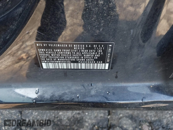 2021 Volkswagen Jetta S с VIN 3VWC57BU9MM098338, выставлен на аукционе IAAI как лот 42247817 с пробегом 86 715 миль миль и . История ставок и продаж доступна на DreamBid. Изображение 9.