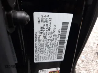 2023 Honda Odyssey EX-L with VIN 5FNRL6H66PB060032, listed as a Copart auction lot 72218364 with Not Provided miles and Salvage Title. Bid and sale history available at carsss.com. Image 13.