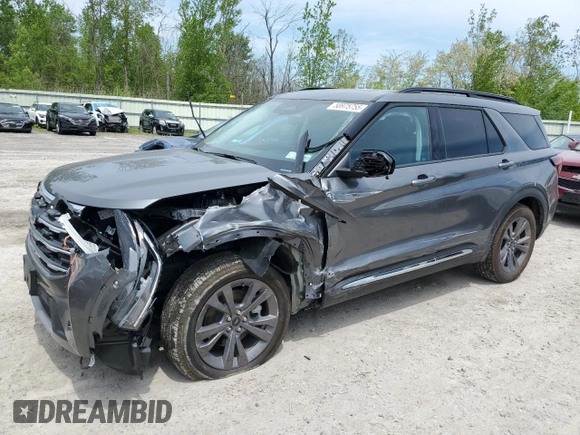 2025 Ford Explorer Active with VIN 1FMUK8DH3SGB48594, listed as a Copart auction lot 58975755 with 3,134 mi miles and Salvage title. Bid and sale history available at DreamBid. Image 1.