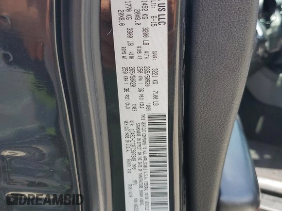 2015 Dodge Durango R/T with VIN 1C4SDHCT3FC907348, listed as a Copart auction lot 59880905 with 141,162 mi miles and Salvage title. Bid and sale history available at DreamBid. Image 14.