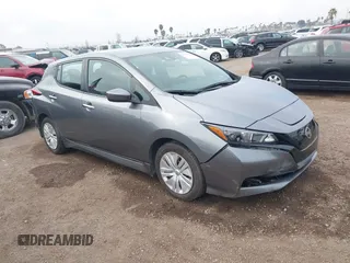 2023 Nissan LEAF S with VIN 1N4AZ1BV3PC556584, listed as a IAAI auction lot 41515949 with 27,338 mi miles and . Bid and sale history available at DreamBid. Image 1.