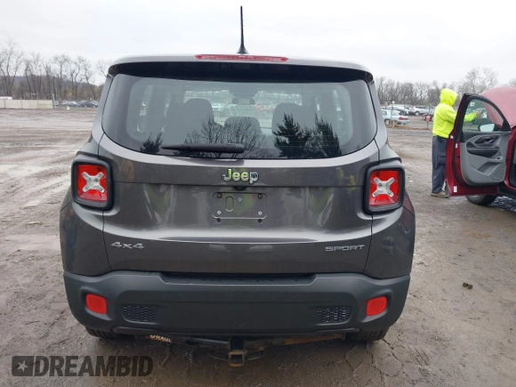 2016 Jeep Renegade Sport with VIN ZACCJBATXGPC85695, listed as a IAAI auction lot 42010070 with 131,839 mi miles. Bid and sale history available at carsss.com. Image 16.