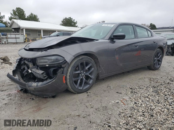 2020 Dodge Charger SXT with VIN 2C3CDXBG9LH117181, listed as a Copart auction lot 44760165 with 53,285 mi miles and Salvage Title. Bid and sale history available at carsss.com. Image 1.