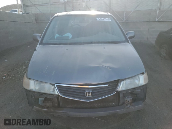 2000 Honda Odyssey EX with VIN 2HKRL1861YH527864, listed as a Copart auction lot 51343745 with 262,483 mi miles and Salvage Title. Bid and sale history available at DreamBid. Image 5.