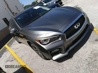 2015 Infiniti Q50 Premium with VIN JN1BV7AR3FM390743, listed as a IAAI auction lot 41990093 with 91,350 mi miles. Bid and sale history available at carsss.com. Image 1.