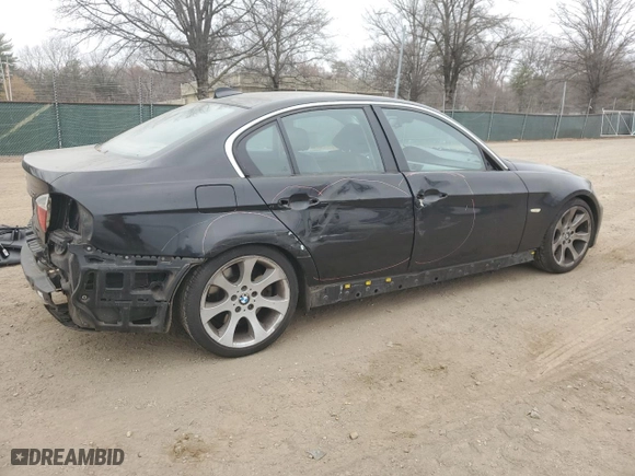 2006 BMW 3 Series 330i with VIN WBAVB335X6PS15021, listed as a Copart auction lot 49242155 with 71,598 mi miles and Salvage Title. Bid and sale history available at carsss.com. Image 3.