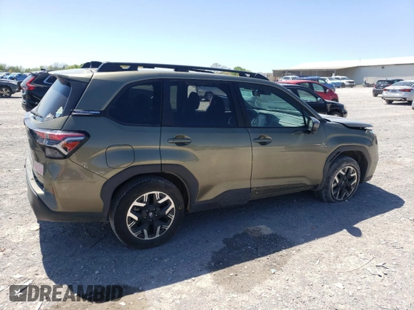2025 Subaru Forester Premium с VIN JF2SLDBC4SH406965, выставлен на аукционе Copart как лот 53324995 с пробегом 8 341 миль миль и Списание • Salvage title. История ставок и продаж доступна на DreamBid. Изображение 3.