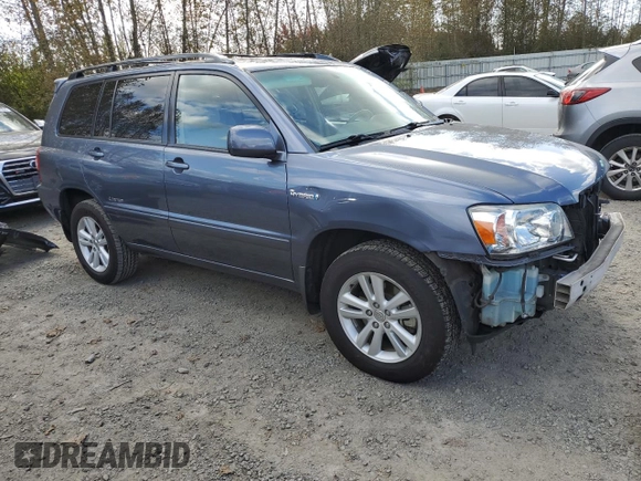 2007 Toyota Highlander Hybrid with VIN JTEHW21A970046744, listed as a Copart auction lot 72814474 with 80,305 mi miles and Salvage Title. Bid and sale history available at carsss.com. Image 4.