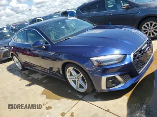 2022 Audi A5 Sportback S line Premium with VIN WAUDACF56NA023574, listed as a Copart auction lot 73825024 with 0 mi miles and Salvage Title. Bid and sale history available at carsss.com. Image 4.