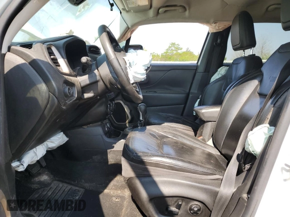 2016 Jeep Renegade Limited with VIN ZACCJBDT8GPC60046, listed as a Copart auction lot 60529055 with 110,282 mi miles and Salvage title. Bid and sale history available at DreamBid. Image 7.