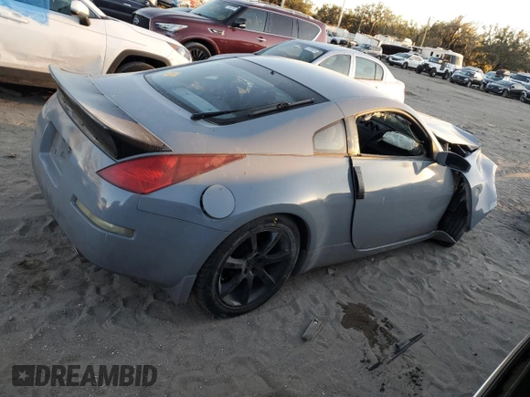 2004 Nissan 350Z Enthusiast with VIN JN1AZ34E74T063248, listed as a Copart auction lot 81887054 with 124,548 mi miles and Salvage Title. Bid and sale history available at DreamBid. Image 3.