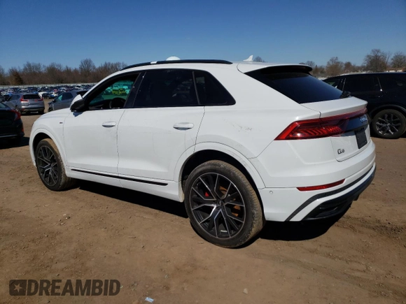 2019 Audi Q8 Premium Plus with VIN WA1EVAF16KD028310, listed as a Copart auction lot 44517773 with 49,088 mi miles. Bid and sale history available at carsss.com. Image 2.