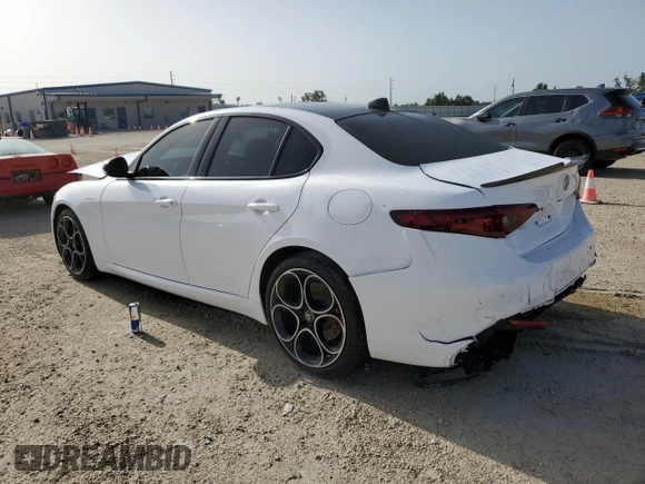 2022 Alfa Romeo Giulia Veloce with VIN ZARFAMBN4N7663809, listed as a Copart auction lot 64986113 with 11,244 mi miles and Salvage Title. Bid and sale history available at carsss.com. Image 2.