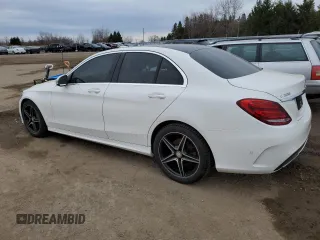 2017 Mercedes-Benz C 300 with VIN 55SWF4KB0HU207207, listed as a Copart auction lot 49957165 with 128,013 mi miles and Salvage title. Bid and sale history available at DreamBid. Image 2.