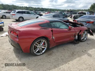 2015 Chevrolet Corvette Z51 3LT with VIN 1G1YM2D7XF5100461, listed as a Copart auction lot 68673454 with Not Provided miles and Salvage Title. Bid and sale history available at carsss.com. Image 3.
