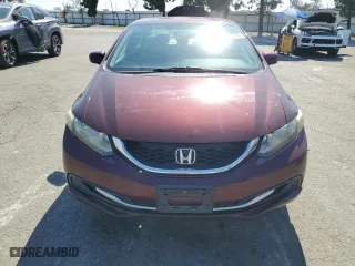 2015 Honda Civic Sedan LX with VIN 19XFB2F54FE218980, listed as a Copart auction lot 52682015 with 75,588 mi miles and Salvage Title. Bid and sale history available at carsss.com. Image 5.