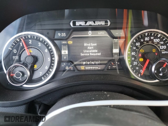 2019 Ram 1500 Big Horn/Lone Star with VIN 1C6RRFFG1KN814823, listed as a Copart auction lot 52184375 with 89,927 mi miles and Non Repairable. Bid and sale history available at carsss.com. Image 9.