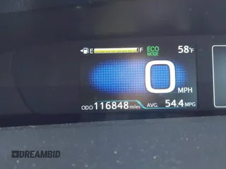 2016 Toyota Prius Two with VIN JTDKBRFU7G3529309, listed as a IAAI auction lot 41737308 with 116,848 mi miles. Bid and sale history available at carsss.com. Image 15.