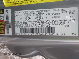 2015 Toyota Tacoma with VIN 5TFTX4CN7FX052538, listed as a IAAI auction lot 42465330 with 81,530 mi miles and . Bid and sale history available at DreamBid. Image 9.