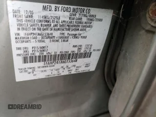 2006 Ford Five Hundred SEL with VIN 1FAHP241X6G153648, listed as a Copart auction lot 87228504 with 174,276 mi miles and Salvage Title. Bid and sale history available at carsss.com. Image 15.