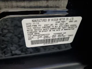 2014 Infiniti QX50 Journey with VIN JN1BJ0HPXEM210731, listed as a Copart auction lot 51751235 with 0 mi miles and Salvage Title. Bid and sale history available at carsss.com. Image 13.