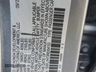 2024 Honda Civic EX-L z VIN 19XFL1H73RE004153, wystawiony jako Copart lot #56208225 z przebiegiem 23 962 mil mil oraz Szkoda całkowita • Salvage title. Historia ofert i sprzedaży dostępna na DreamBid. Obrazek 12.
