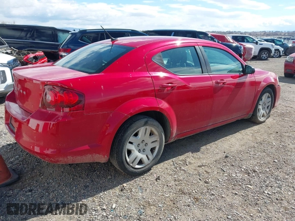 2014 Dodge Avenger SE with VIN 1C3CDZAB8EN190246, listed as a IAAI auction lot 41713254 with 137,832 mi miles. Bid and sale history available at carsss.com. Image 4.