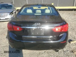 2017 Infiniti Q50 Red Sport 400 with VIN JN1FV7AP9HM851270, listed as a Copart auction lot 82012944 with 132,260 mi miles and Salvage title. Bid and sale history available at DreamBid. Image 6.