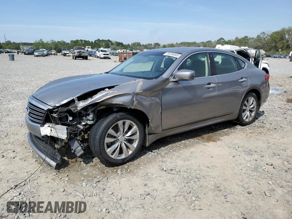 2013 Infiniti M with VIN JN1BY1AP3DM510590, listed as a Copart auction lot 49236045 with 122,455 mi miles and Salvage title. Bid and sale history available at DreamBid. Image 1.