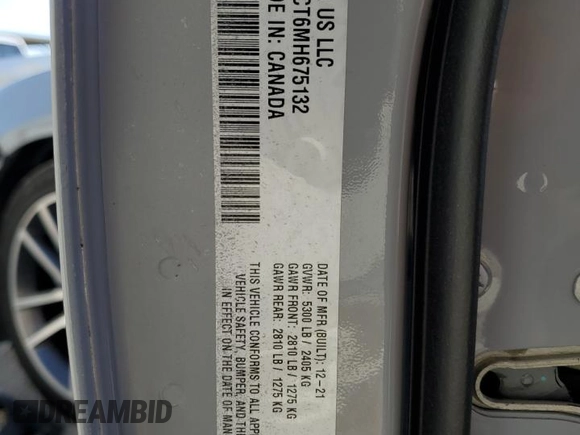 2021 Dodge Charger R/T with VIN 2C3CDXCT6MH675132, listed as a Copart auction lot 56983925 with Not provided miles and Salvage title. Bid and sale history available at DreamBid. Image 13.