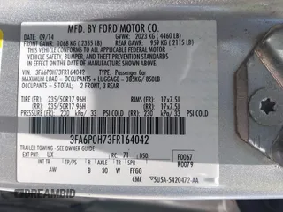 2015 Ford Fusion SE с VIN 3FA6P0H73FR164042, выставлен на аукционе IAAI как лот 42570374 с пробегом 134 644 миль миль и . История ставок и продаж доступна на DreamBid. Изображение 9.