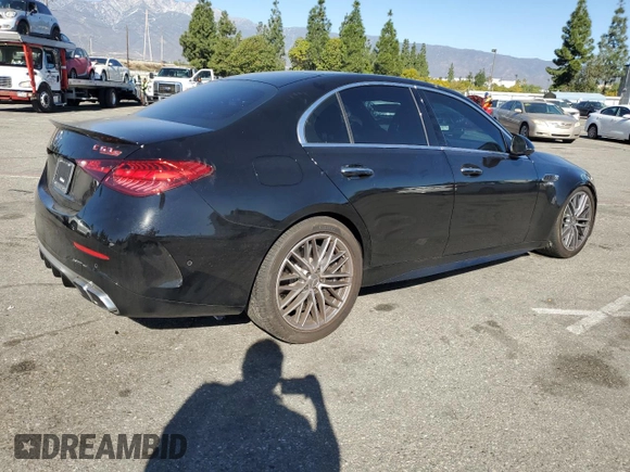 2024 Mercedes-Benz C 63 S AMG E Performance with VIN W1KAF8AB6RR186031, listed as a Copart auction lot 84220074 with 7,202 mi miles and Salvage title. Bid and sale history available at DreamBid. Image 3.