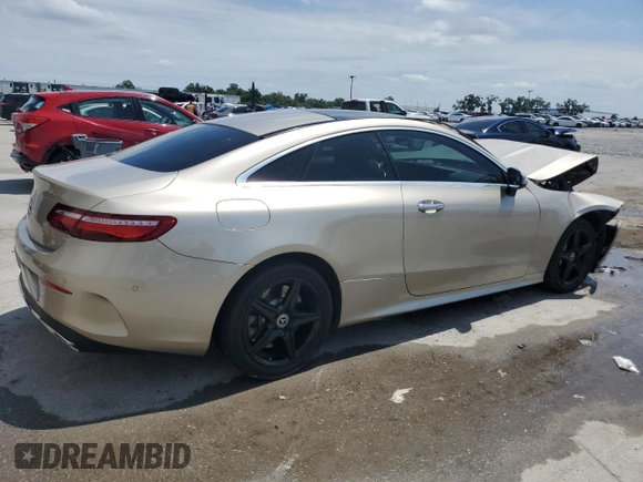 2018 Mercedes-Benz E 400 with VIN WDD1J6FB2JF020039, listed as a Copart auction lot 52329585 with 62,303 mi miles and Salvage Title. Bid and sale history available at DreamBid. Image 3.