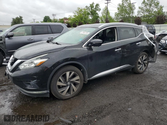 2015 Nissan Murano SL with VIN 5N1AZ2MH4FN282852, listed as a Copart auction lot 57940755 with 127,582 mi miles and Salvage title. Bid and sale history available at DreamBid. Image 1.