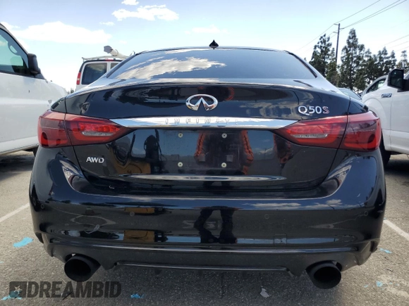 2018 Infiniti Q50 RED SPORT 400 with VIN JN1FV7AR7JM481086, listed as a Copart auction lot 49789064 with 92,296 mi miles and Clean Title. Bid and sale history available at carsss.com. Image 6.