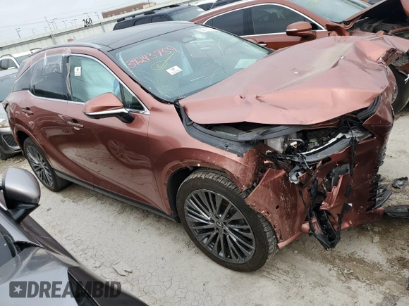 2023 Lexus RX with VIN 2T2BBMCAXPC002848, listed as a Copart auction lot 55516284 with 0 mi miles and Salvage Title. Bid and sale history available at carsss.com. Image 4.