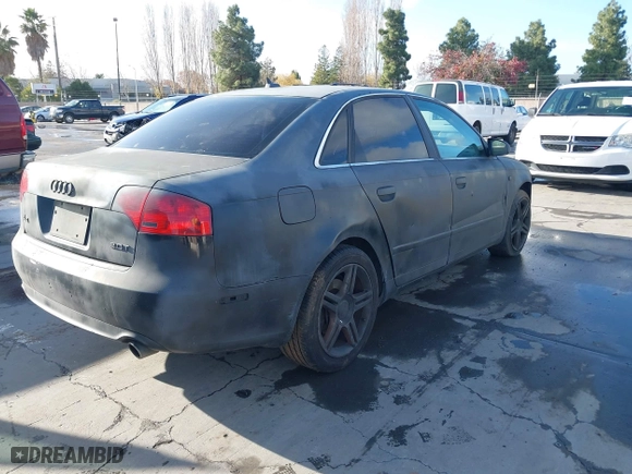2007 Audi A4 2.0T with VIN WAUAF78E57A227567, listed as a IAAI auction lot 41192417 with 157,393 mi miles. Bid and sale history available at carsss.com. Image 4.