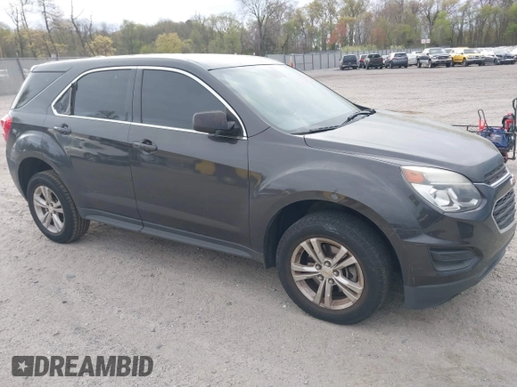 2016 Chevrolet Equinox LS with VIN 2GNFLEEK9G6115360, listed as a IAAI auction lot 42025280 with 146,609 mi miles. Bid and sale history available at carsss.com. Image 1.