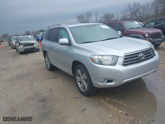 2009 Toyota Highlander Sport with VIN JTEES43A892149040, listed as a IAAI auction lot 42051030 with 175,983 mi miles. Bid and sale history available at carsss.com. Image 1.